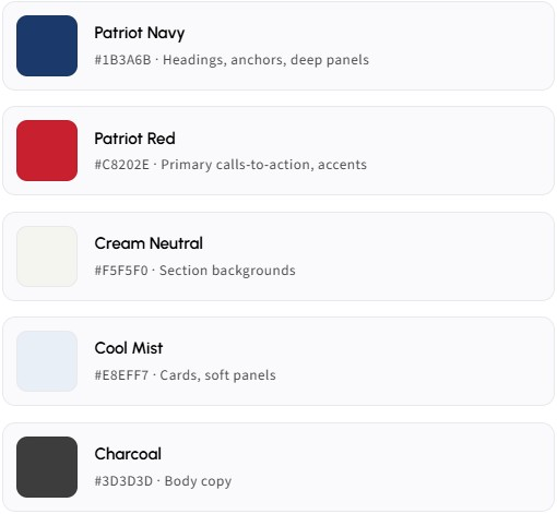 Patriot Energy Brokers Colors