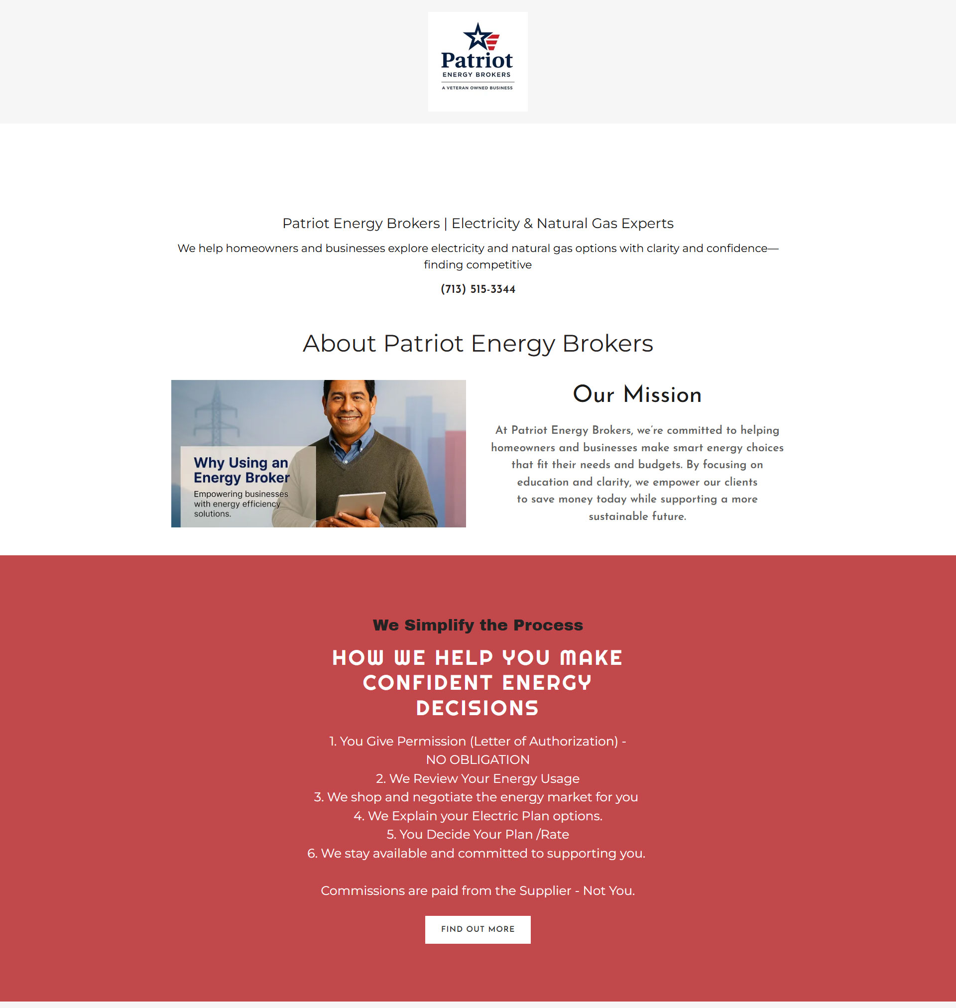 Patriot Energy Brokers - Before site
